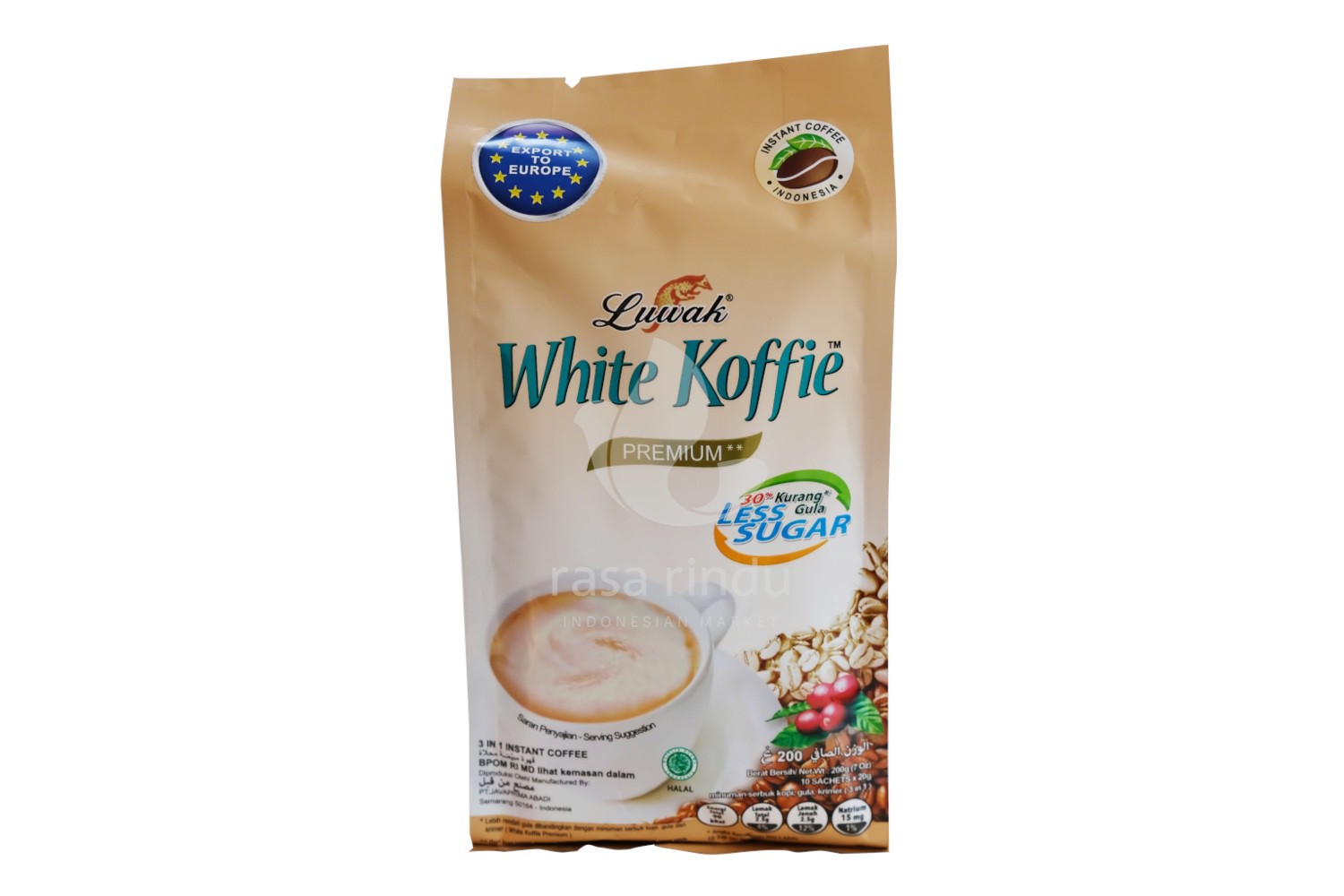 Luwak White Coffee Less Sugar 200 gr INDONESISCHE